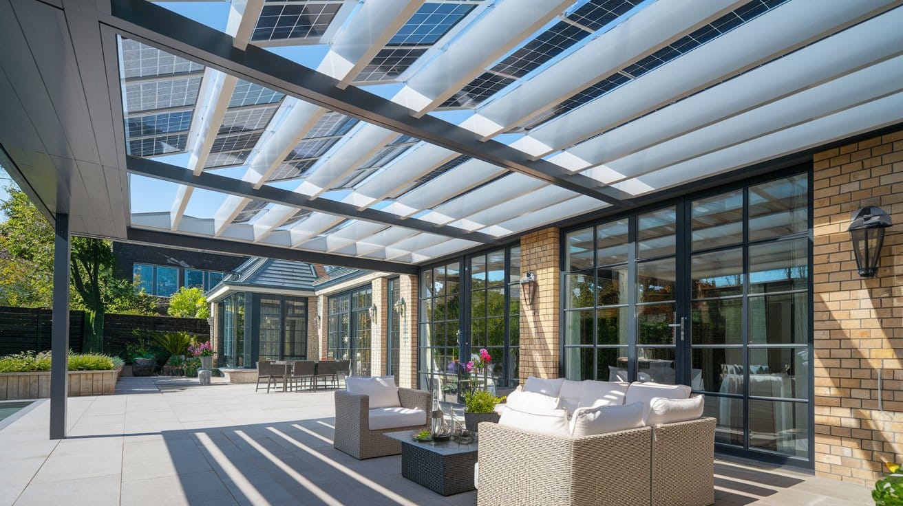 Louvred Roofs with Integrated Solar Panels