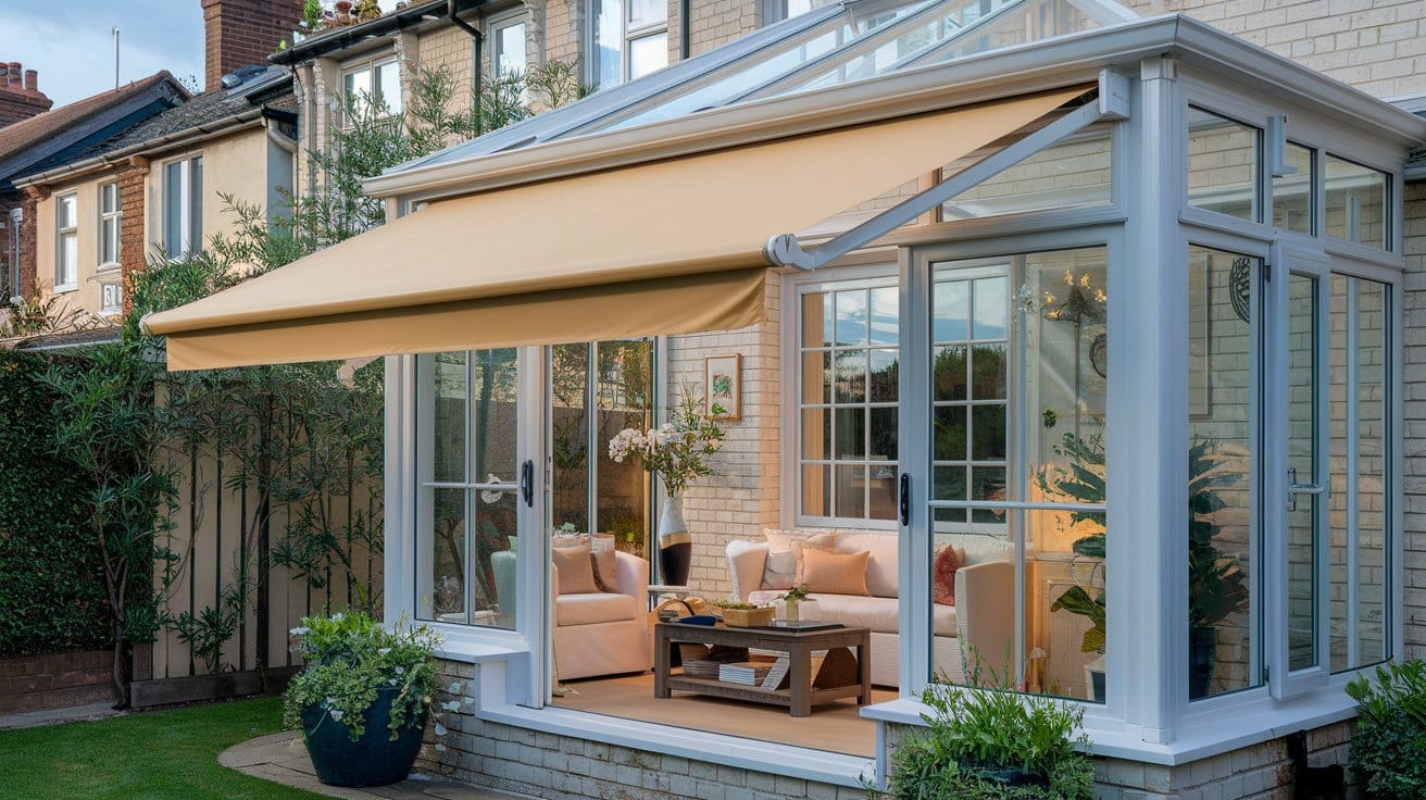 Side-Mounted Awnings for Conservatory Privacy