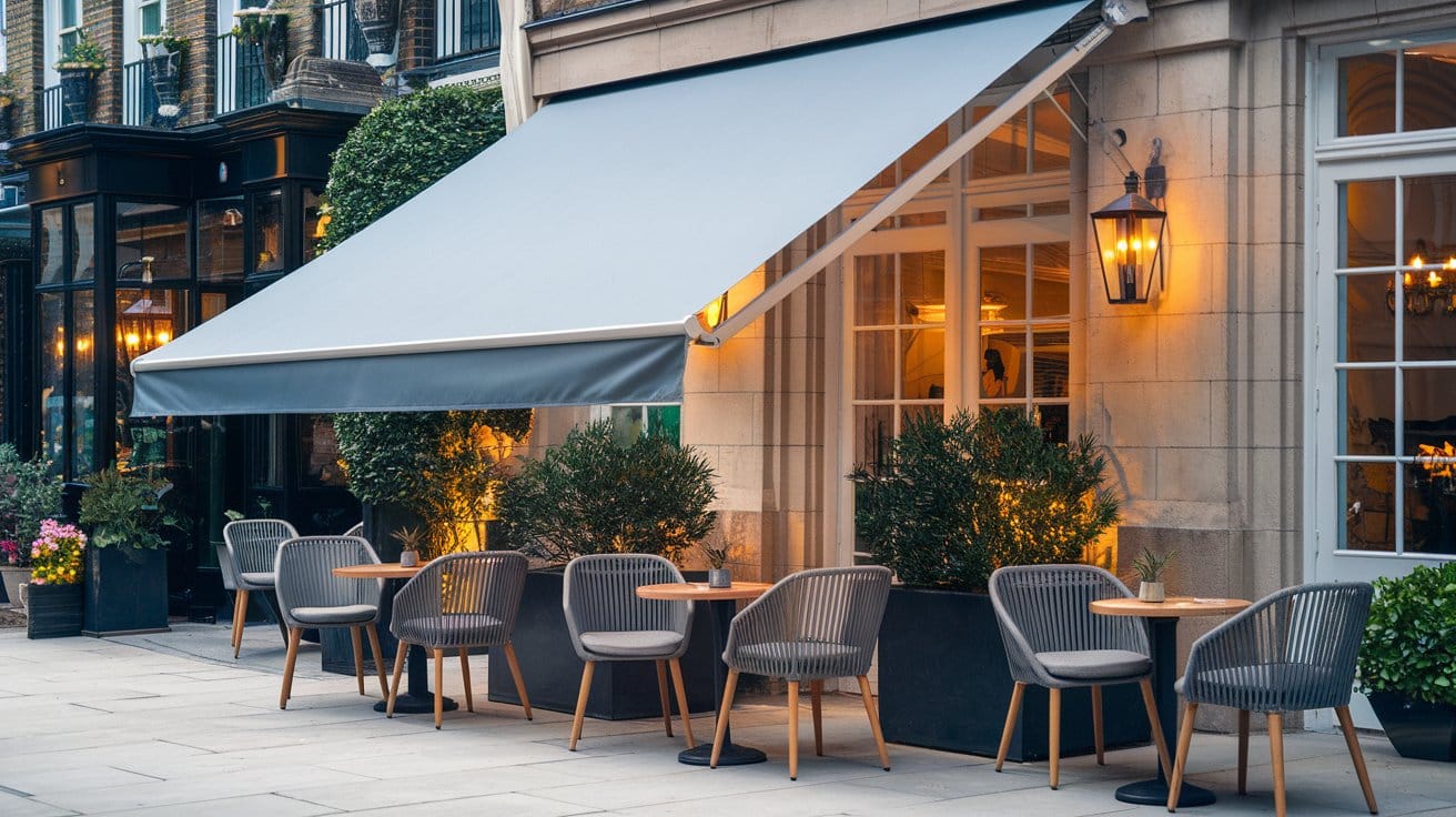 Paravento Awning for Commercial Outdoor Areas