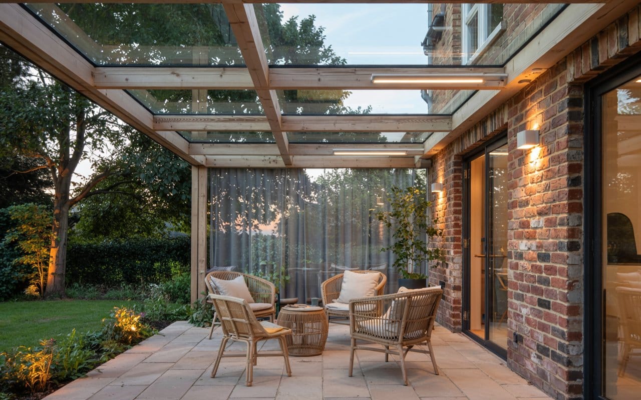 Have a Glass Veranda? Add Heating, Lighting, or Privacy This Season