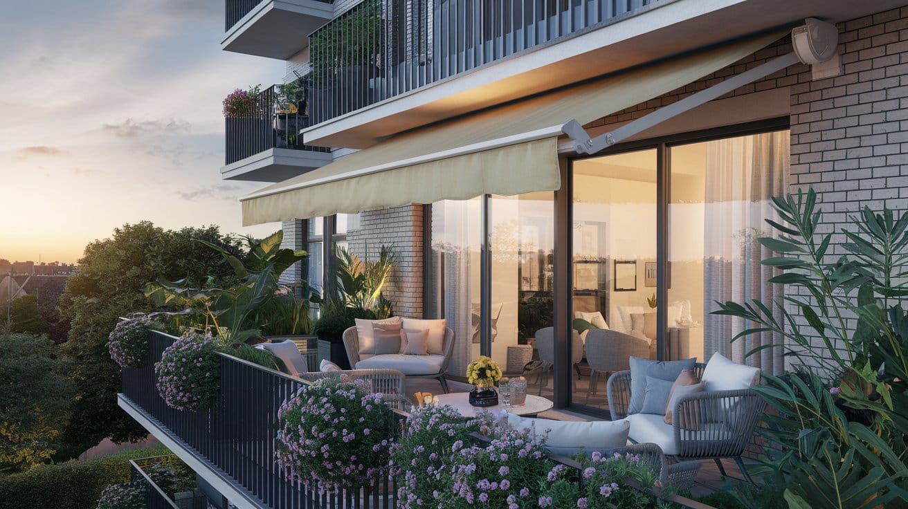 Vertical Drop Awnings for Balconies