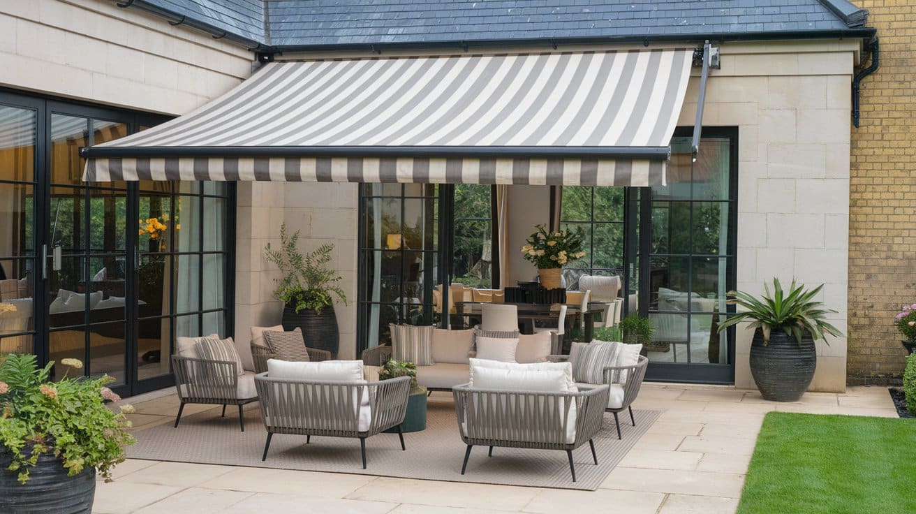 Motorized Vertical Drop Awnings for Easy Use