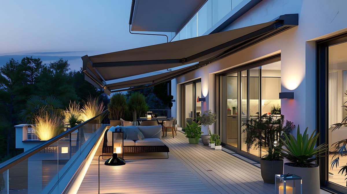 Full-Cassette Awnings with LED Lighting Options