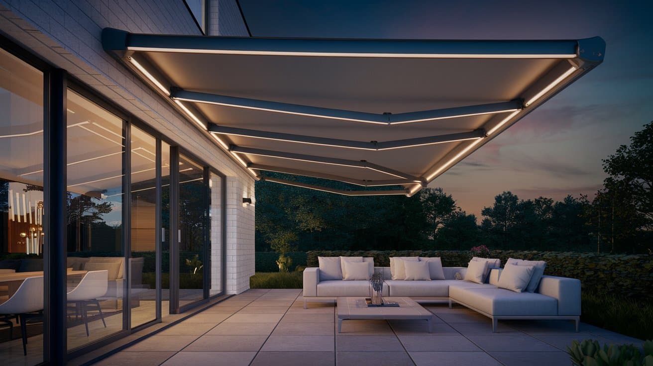 Kubata Awning with LED Lighting for Night Use