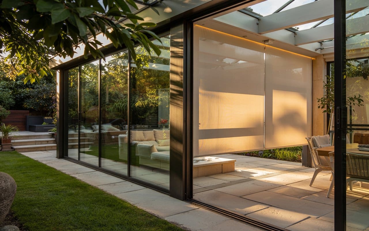 How to Make Your Glass Room Comfortable in Every Season With Heating, Lighting, and Privacy