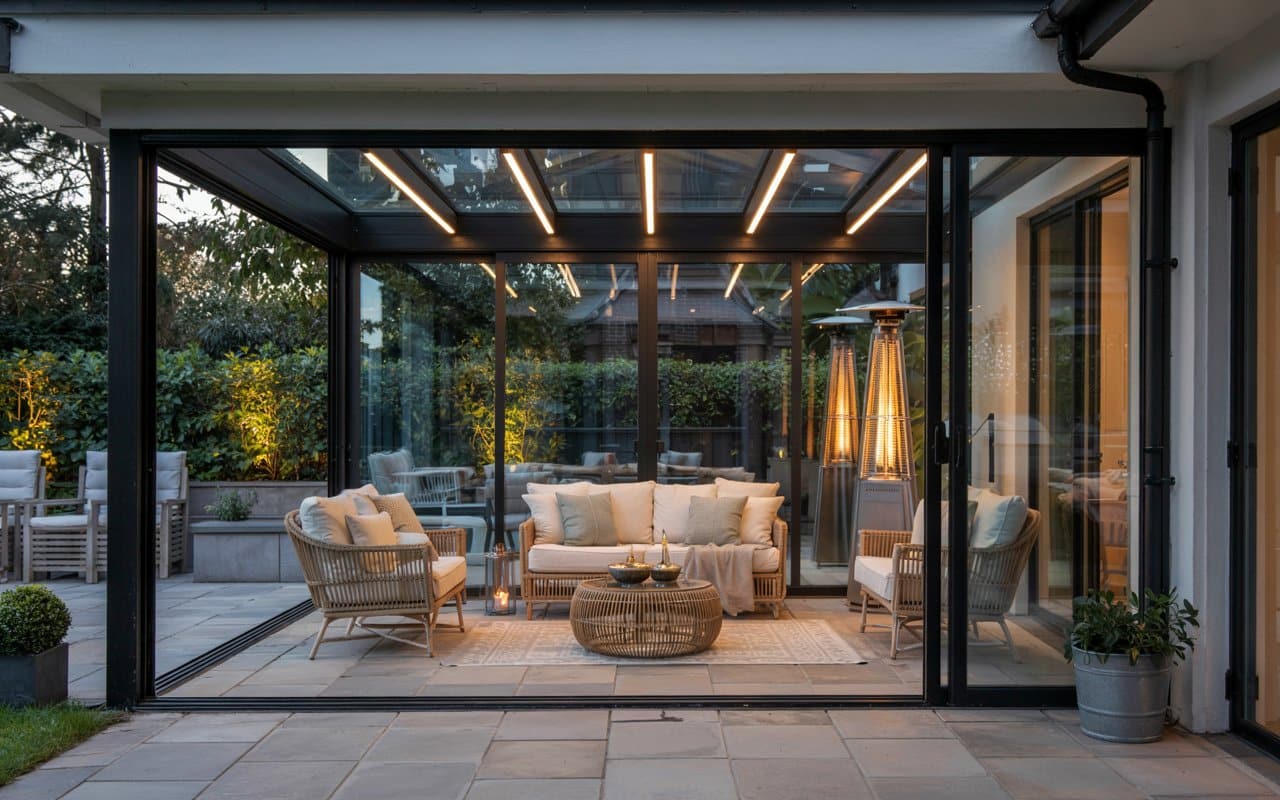 Enhance Your Glass Roof With Privacy Screens, Lighting, or Heating