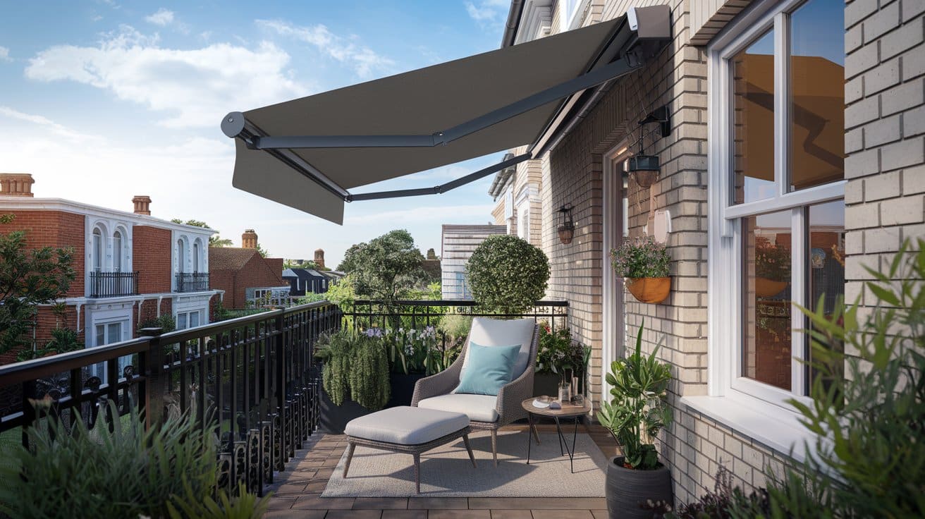 Side-Mounted Awnings for Sun Protection on Balconies