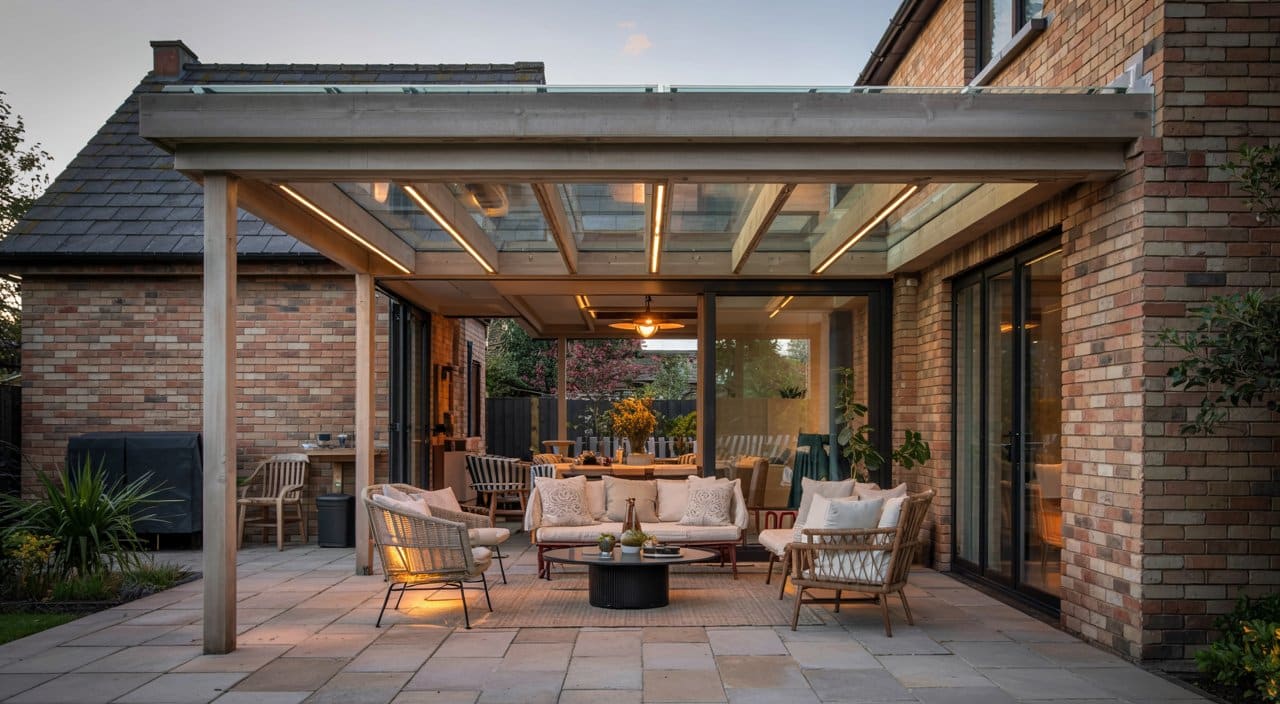 Already Have a Patio Roof? Add Heating or Lighting for Seasonal Comfort
