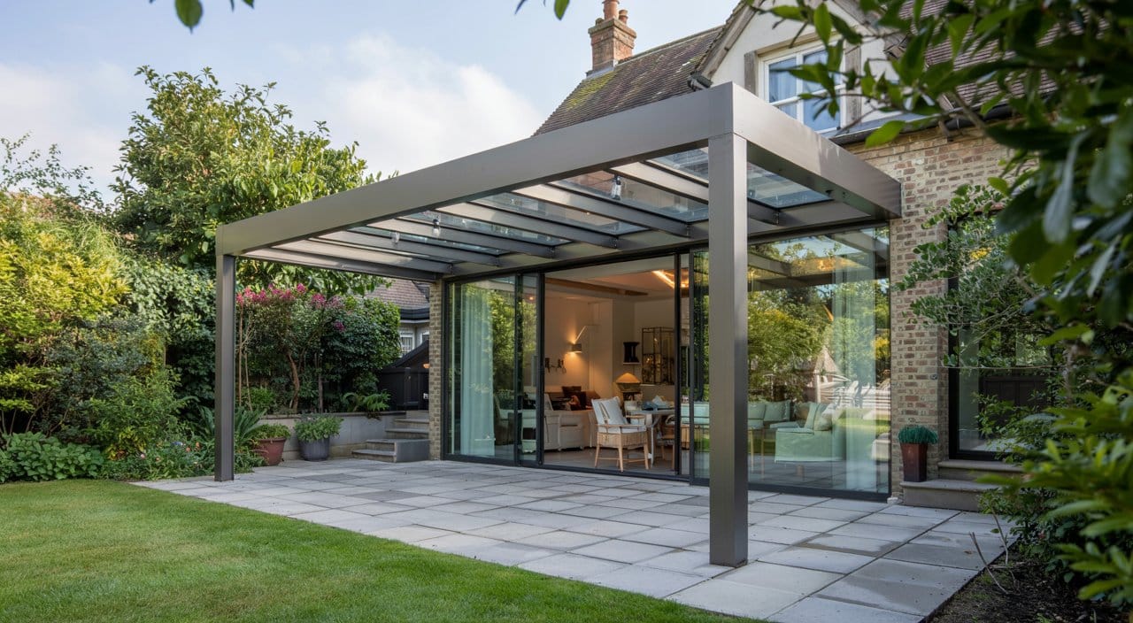 Terrazza Pure by Weinor – Frameless Design, Cubic Elegance, Year-Round Comfort
